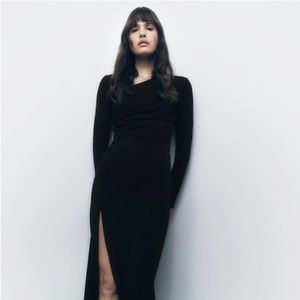 Zara Asymmetric neck dress